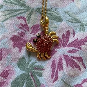 Kate spade crab necklace. Worn twice!